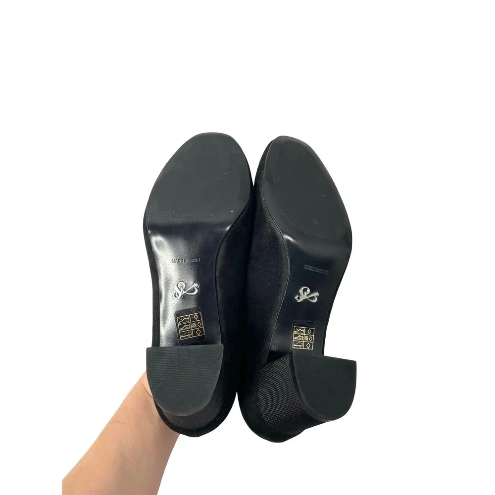 Antonia Saint NY All Day and Night suede block heel pumps Size 7.5B black